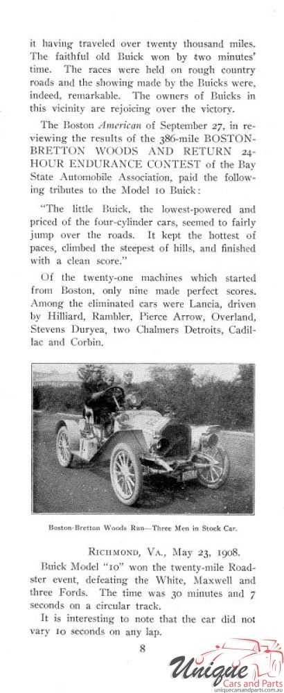 1908 Buick Victories Brochure Page 6